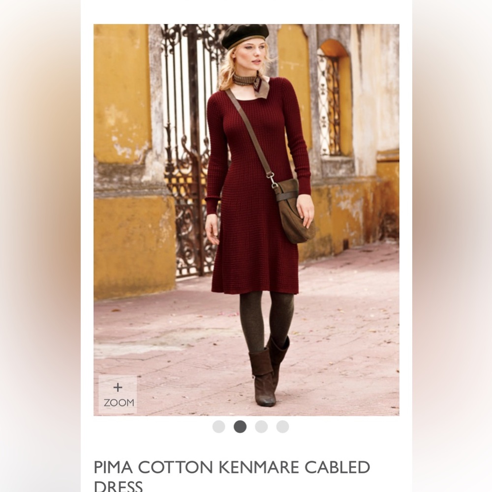 Peruvian Connection cabled long sleeve dress size S